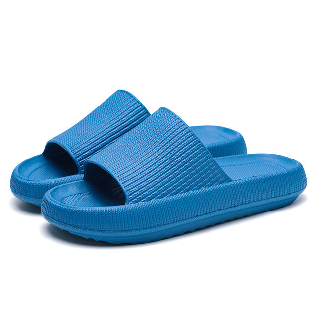 Women's Cloud Comfort Platform Slides in Blue